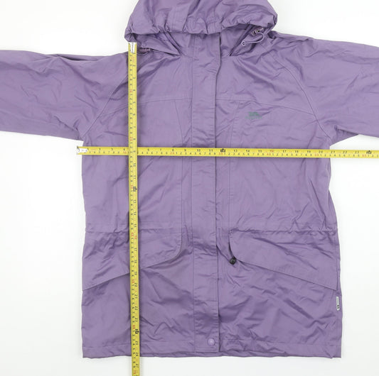 Womens UK Size M Trespass Purple Rain Coat