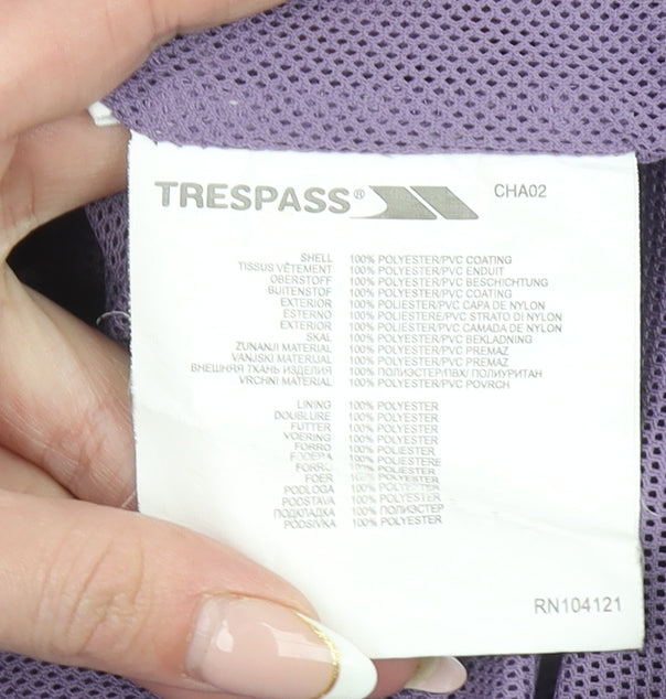 Womens UK Size M Trespass Purple Rain Coat