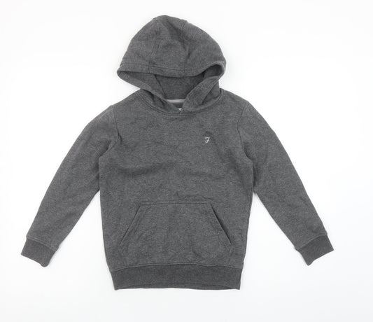 Boys UK Size 7-8 Years Farah Grey Pullover Hoodie