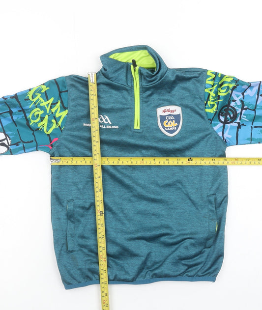 Azzurri Boys Blue GAA Kellogg's Cool Camps 1/4 Zip Pullover Sweatshirt 2 Years