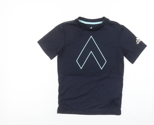Boys UK Size XS adidas Blue Jersey T-Shirt