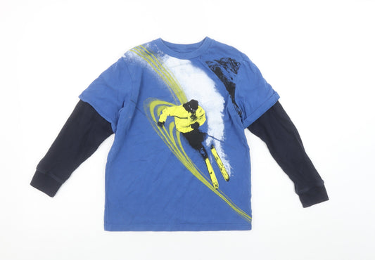 Boys UK Size 6-7 Years GapKids Blue Basic T-Shirt