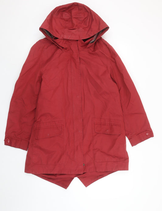 Womens UK Size 10 TIGI Red Parka Coat
