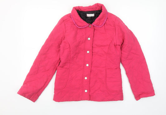 Girls UK Size 11-12 Years Freespirit Pink Quilted Coat