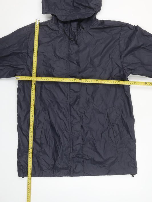 Womens UK Size 10-12 Lands' End Blue Rain Coat