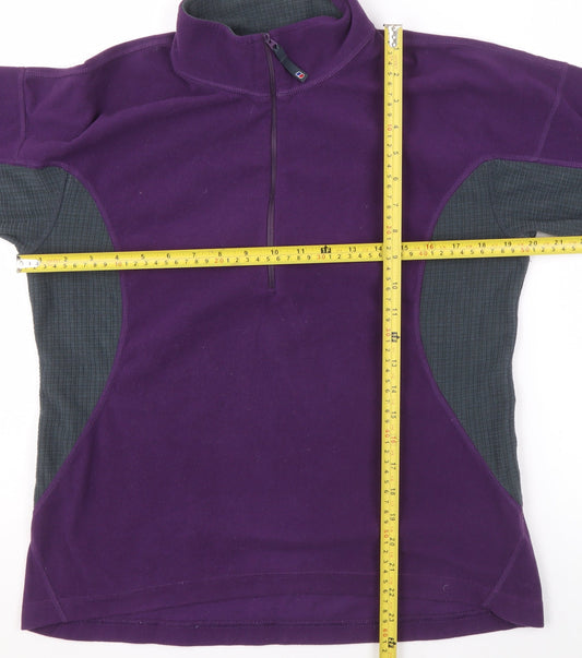 Berghaus Womens Purple Fleece 1/2 Zip Pullover Sweatshirt Size 14