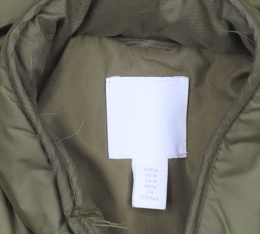 Womens UK Size 12 H&M Green Puffer Jacket