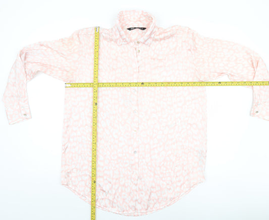 Womens UK Size M Zara Pink Basic Blouse