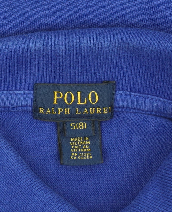 Boys UK Size 8 Years Ralph Lauren Blue Basic Polo