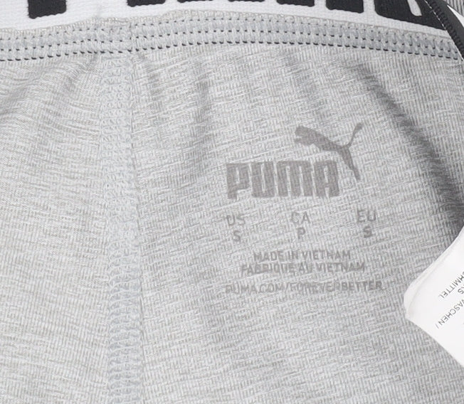 Puma Women's Grey Small Leggings with Elastic Waistband