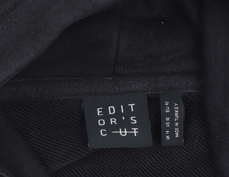 Womens UK Size 14 Editor's Cut Black Pullover Sweatshirt