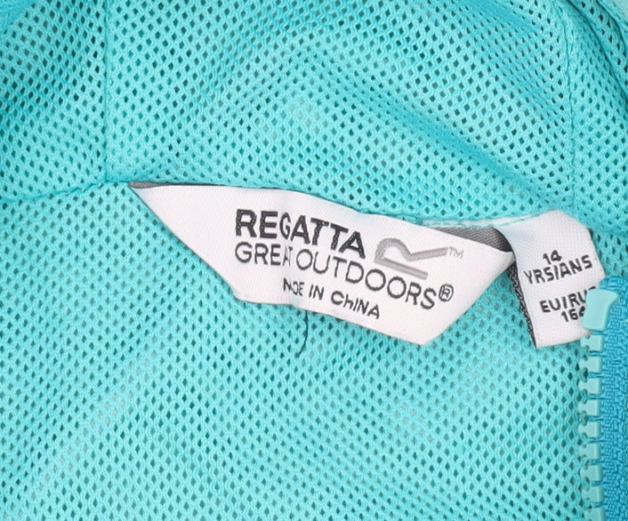 Girls UK Size 14 Years Regatta Blue Windbreaker Coat