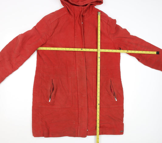 Womens UK Size 14 White Stuff Red Parka Coat