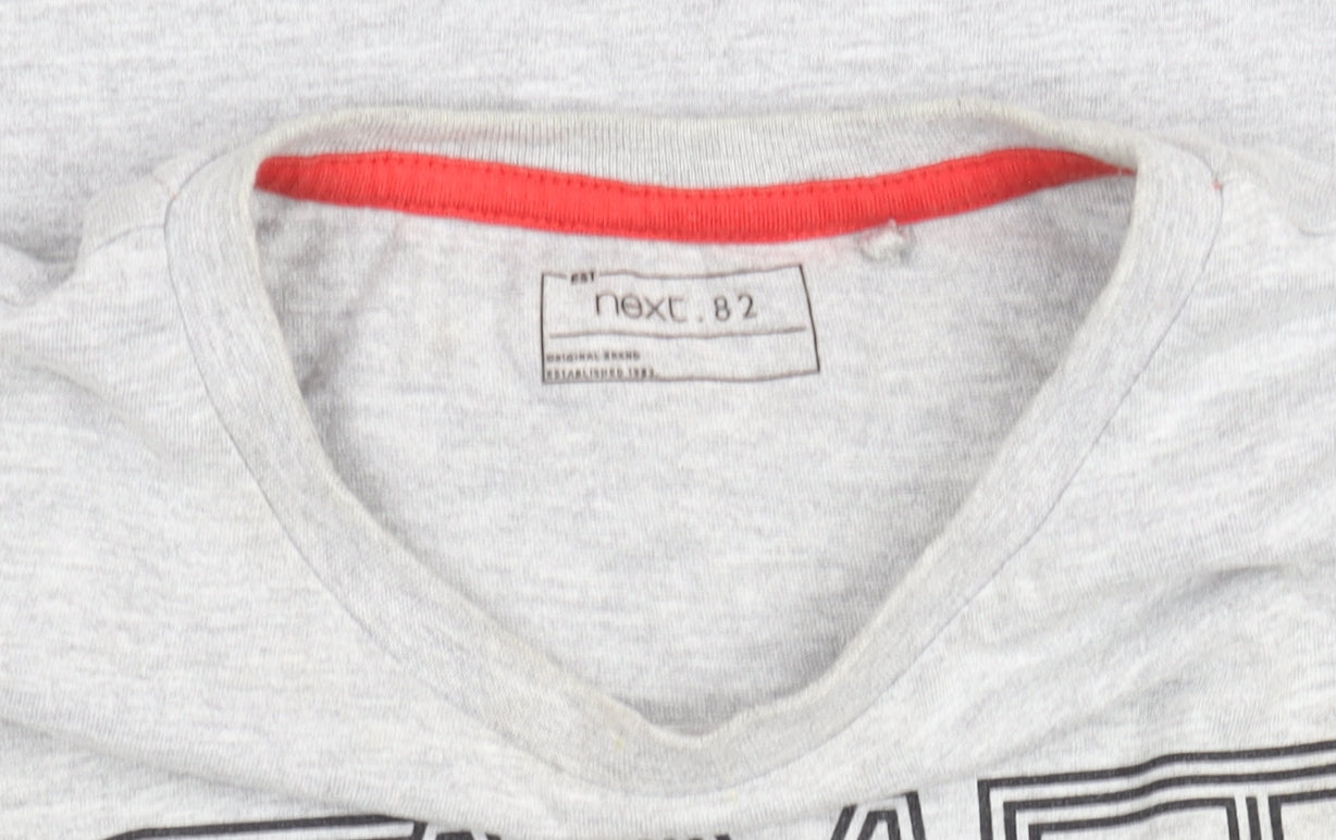 Boys UK Size 8 Years NEXT Grey Basic T-Shirt