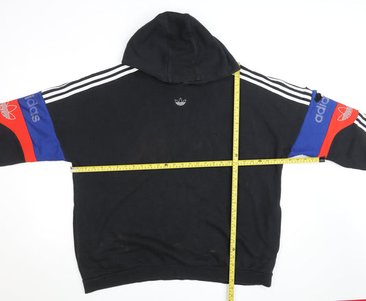 Adidas Men's Black XL Pullover Hoodie Sports Logo Fleece
