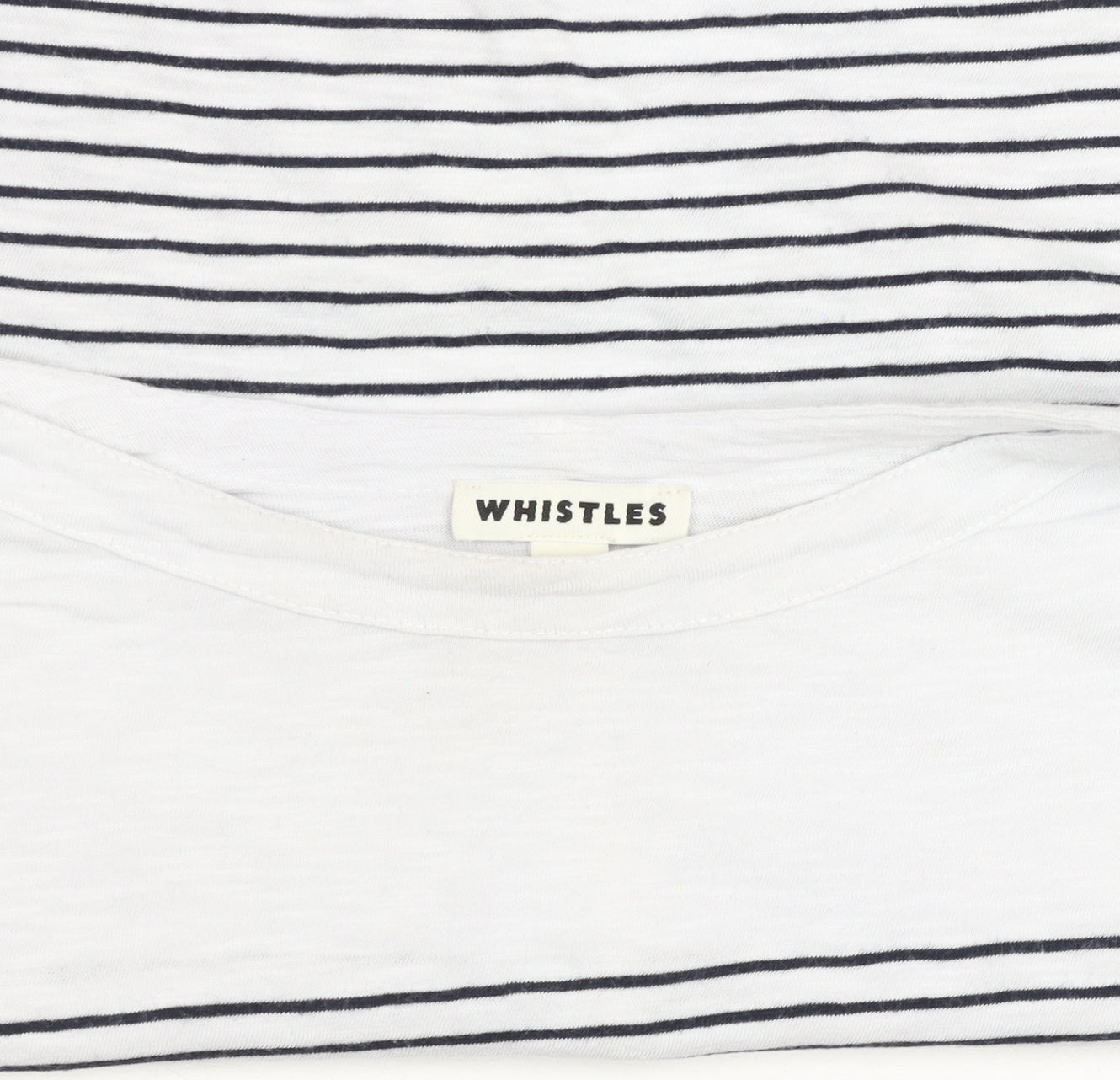 Womens UK Size S Whistles White Basic T-Shirt