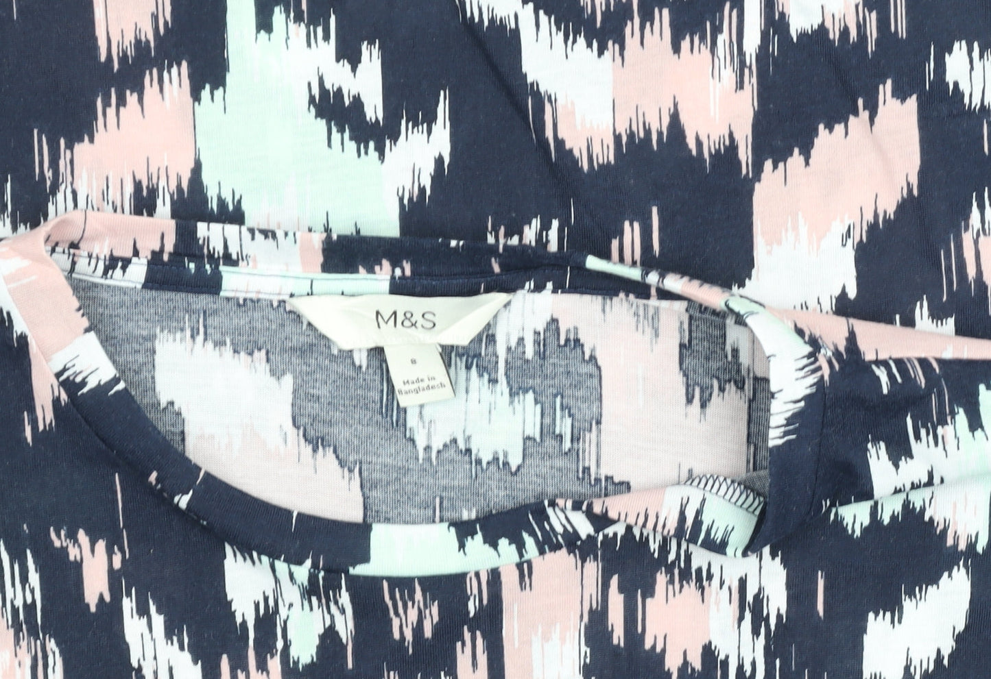 Womens UK Size 8 Marks and Spencer Multicoloured Basic T-Shirt