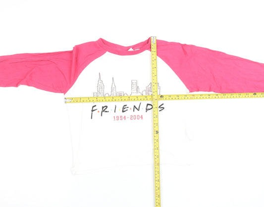 Girls UK Size 10-11 Years FRIENDS Multicoloured Ringer T-Shirt