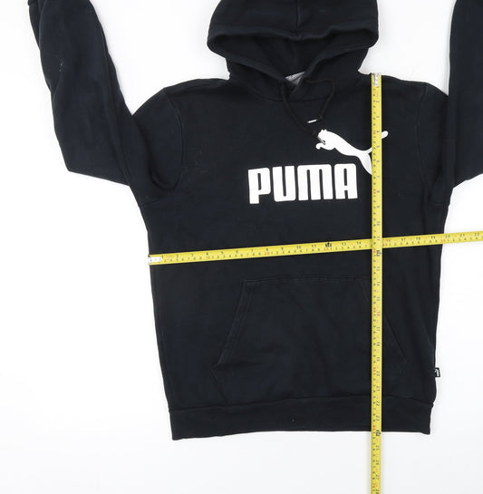 Mens UK Size S PUMA Black Pullover Hoodie