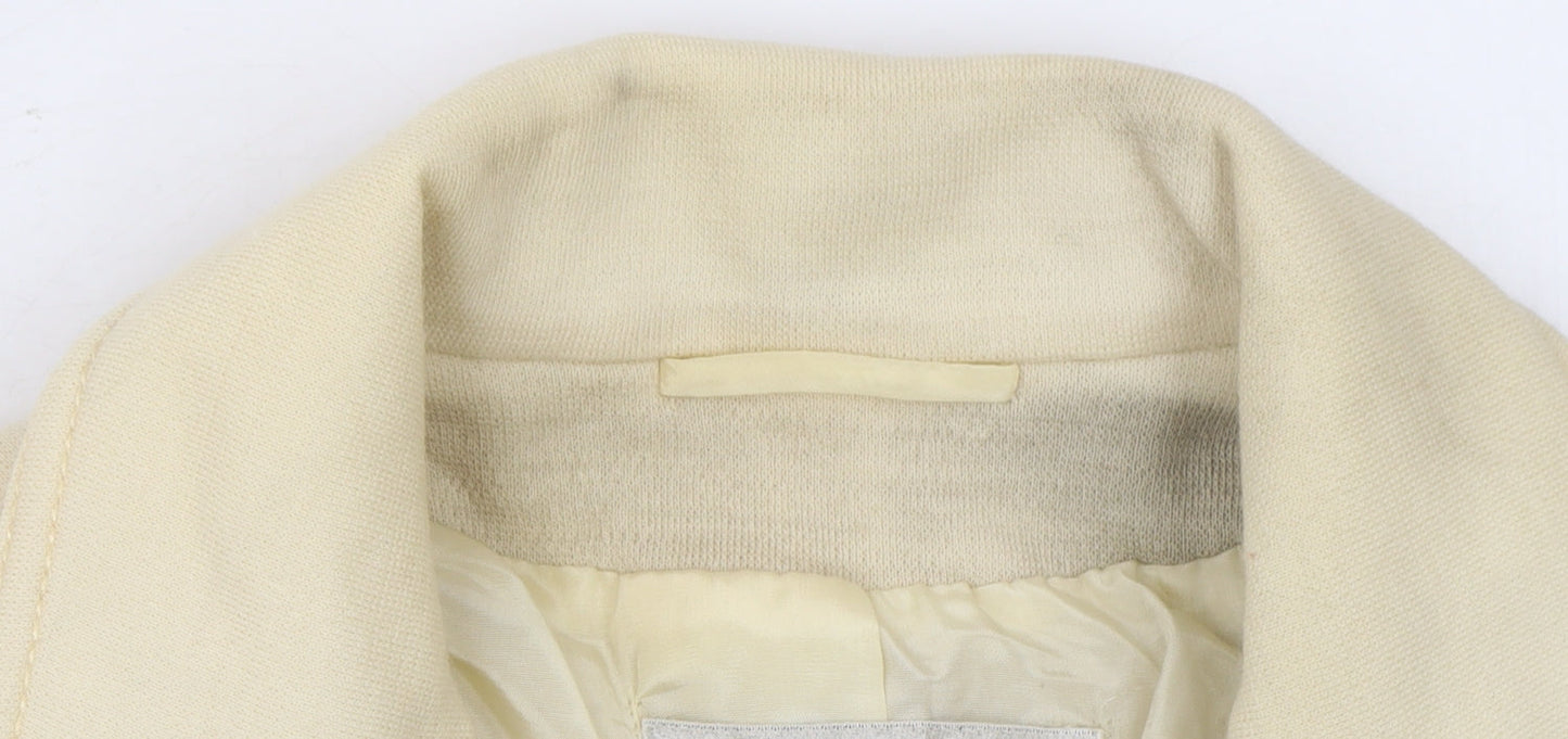 Windsmoor Women’s Ivory Wool Double-Breasted Blazer UK 12 Classic Tailored Jacket