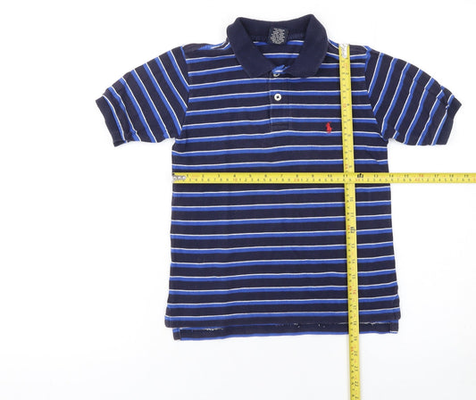 Boys UK Size 6 Years Ralph Lauren Blue Basic Polo