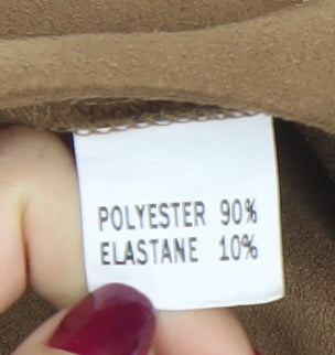 Womens UK Size XL Redial Slim Fit Casual Travel Brown Trousers