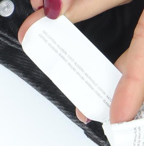 Primark Denim Co. Women Black Size 16 High Rise Cut-Off Denim Shorts