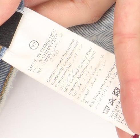 SHEIN Women’s Blue Distressed Wide-Leg Denim Jeans Size 10