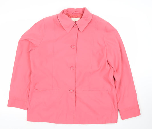 Womens UK Size 16 Marks and Spencer Regular Pink Blazer