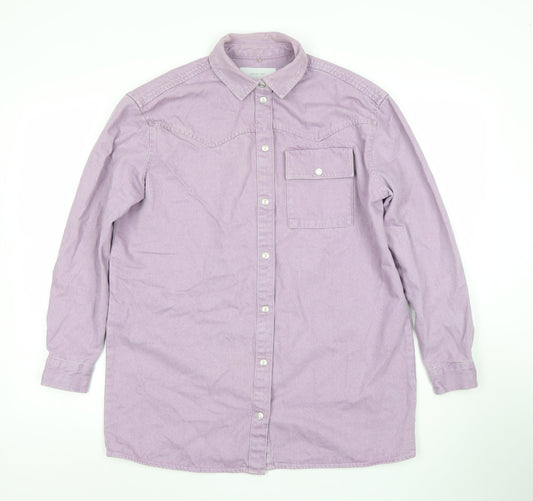 Womens UK Size XS Noisy may Purple Shacket