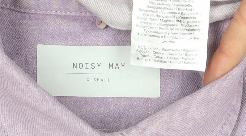 Womens UK Size XS Noisy may Purple Shacket