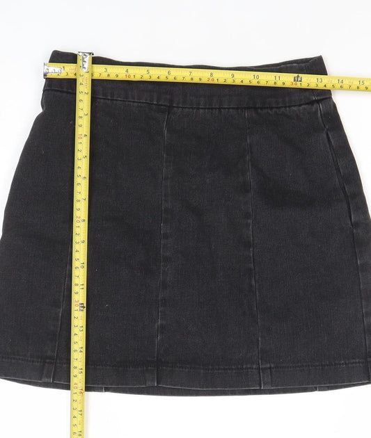 Womens UK Size 8 Topshop A-Line Denim Skirt
