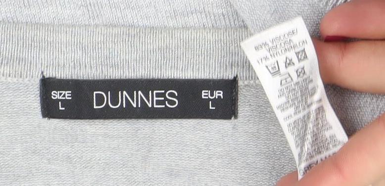 Womens UK Size L Dunnes Grey Pullover Jumper
