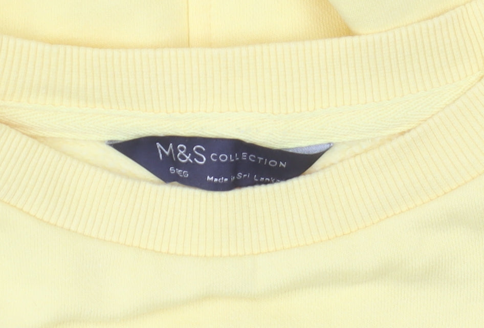 Womens UK Size 6 Marks and Spencer Yellow Pullover Sweatshirt