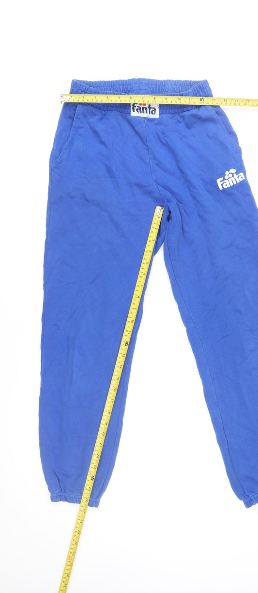 ZARA x Fanta Blue Jogger Trousers Men’s S Cotton Blend Elastic Waist