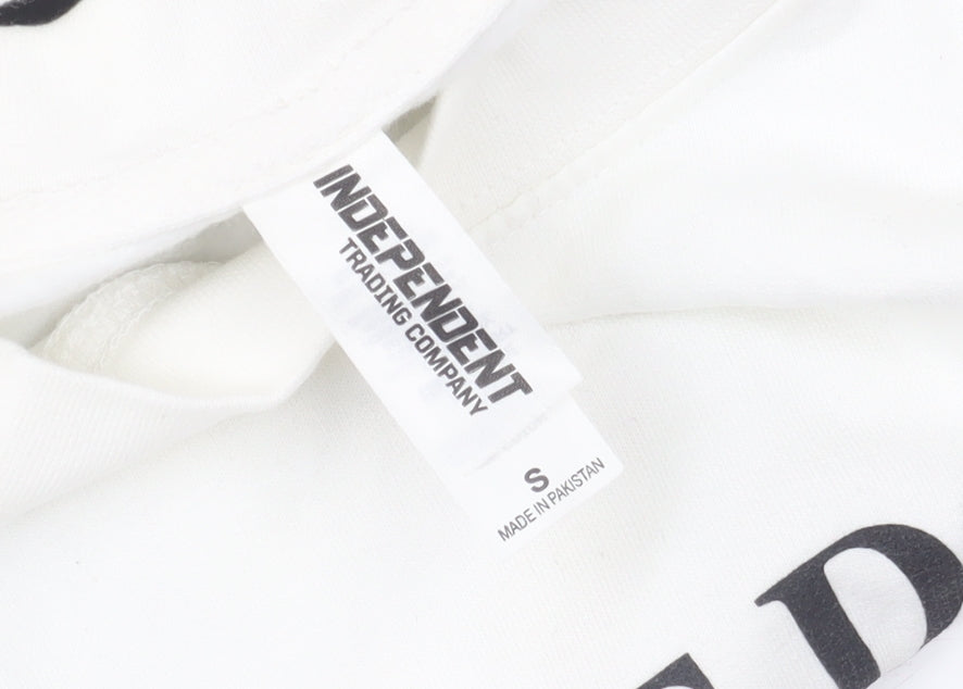 Womens UK Size S Independent Trading Company White Pullover Sweatshirt