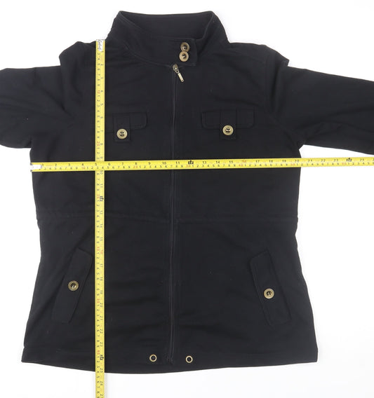Womens UK Size M Bm Casual Black Military Jacket