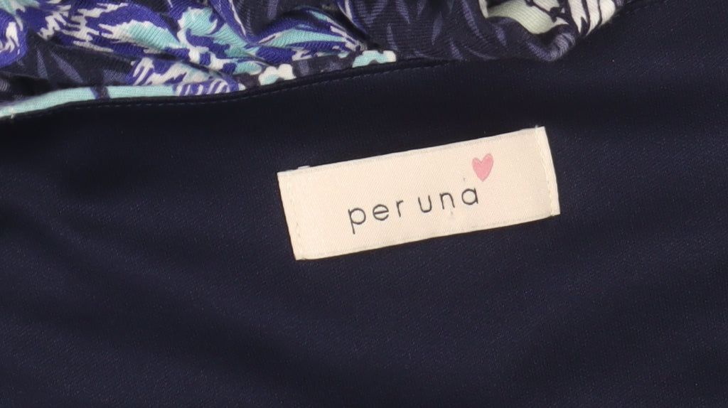 Marks and Spencer Per Una Blue Floral Midi Fit & Flare Dress Women UK14