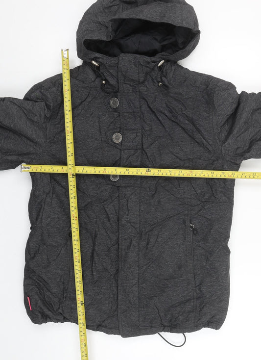 Unisex Adults UK Size L Betty Rides Grey Puffer Jacket