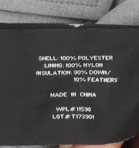 32 Degrees Men’s Grey L Puffer Jacket Down Insulated Mid-Length