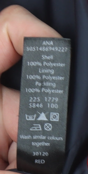 George Women's Red Puffer Waistcoat Size 12 Quilted Gilet