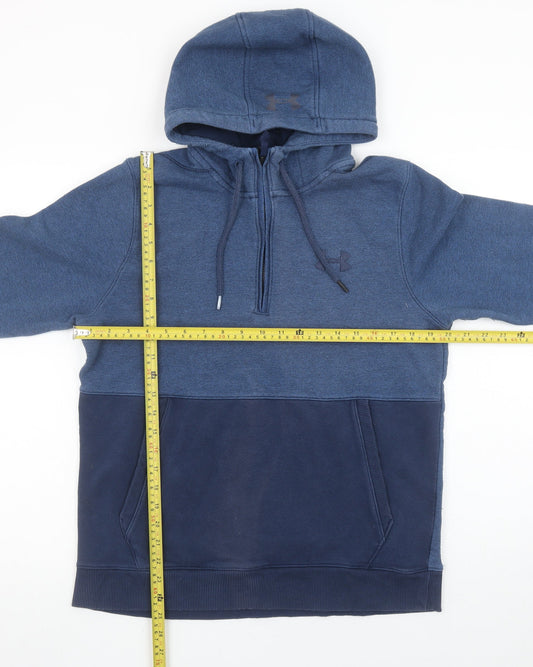 Mens UK Size M Under armour Blue Pullover Hoodie