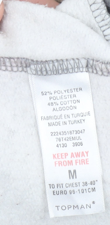 Mens UK Size M Topman Grey Pullover Sweatshirt