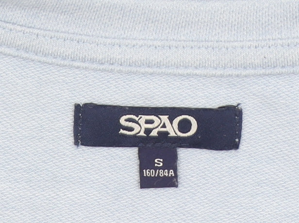 Womens UK Size S SPAO Blue Basic T-Shirt
