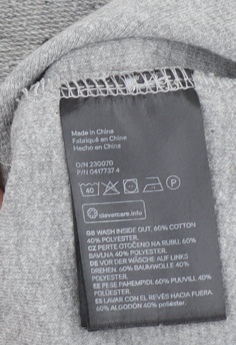 Mens UK Size M H&M Grey Pullover Sweatshirt