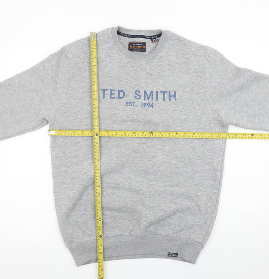 Mens UK Size M Ted Smith Grey Pullover Sweatshirt
