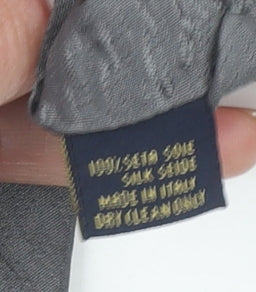 Reiss Men’s Grey Silk Slim Tie Made in Italy One Size