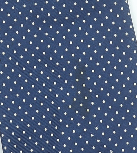TM Lewin Men's Blue Polka Dot Silk Tie