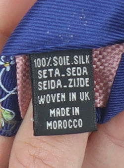 Thomas Pink Men's Blue Floral Silk Designer Tie One Size