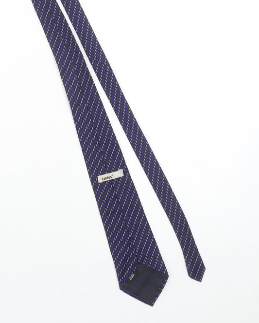 Zantos Men's Purple Geometric Slim Woven Tie One Size